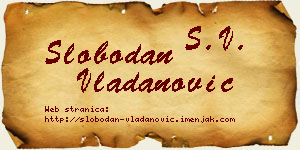 Slobodan Vladanović vizit kartica